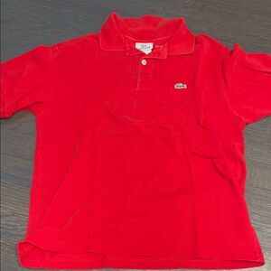 Lacoste Red Polo Shirt Classic Cotton Pique